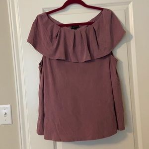 Bobeau Ruffle Top - 1X
